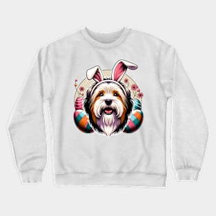 Tibetan Terrier Celebrates Easter with Joyful Spirit Crewneck Sweatshirt